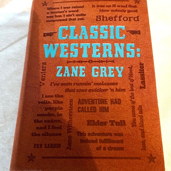 Zane Grey Classic Westerns faux leather Books Reading Riders of the Purple Sage - Picture 3 of 3